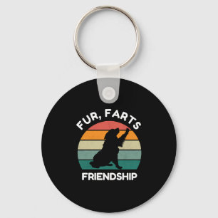Fur, Farts, Friendship - Funny Dog Lover Retro Keychain