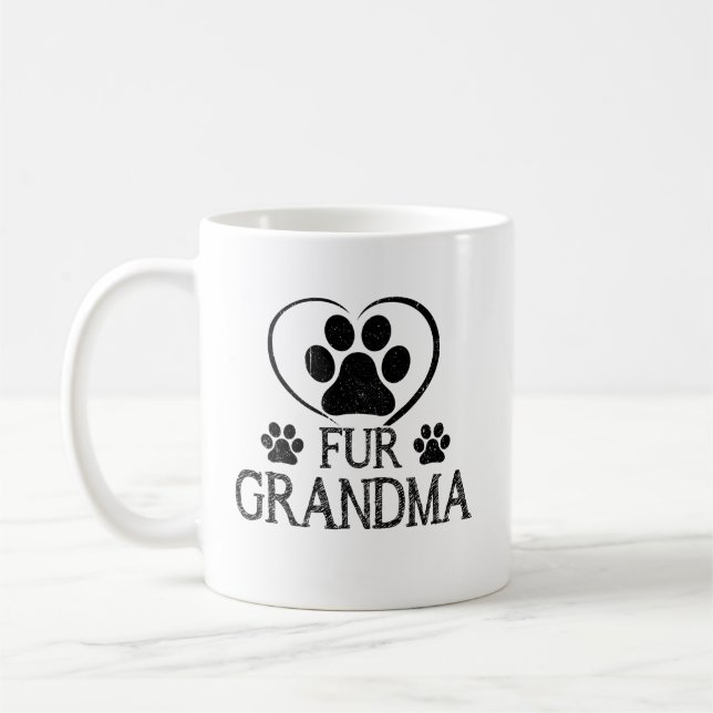 Fur Grandma Mother's Day Gift For Dog Lover Coffee Mug (Left)