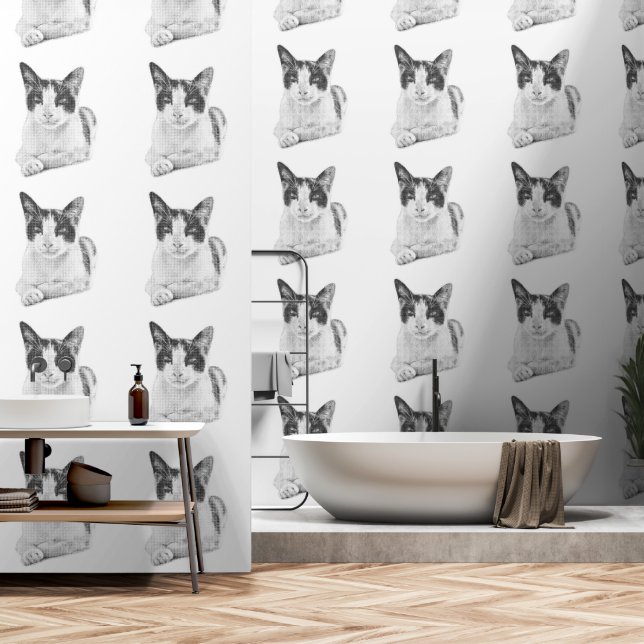 Fur Halftone Wallpaper (Bathroom)