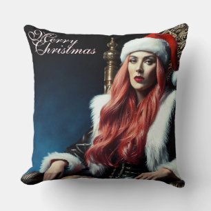 Fur & Leather Diva – Merry Christmas Throw Pillow