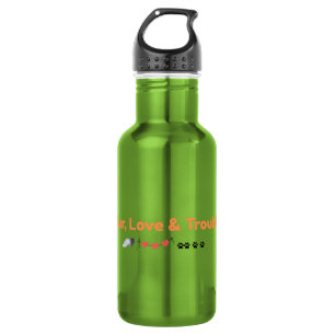Fur Love & Trouble Pet Lover Steel Water Bottle