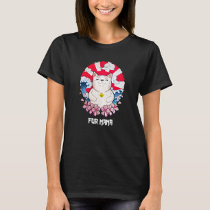Fur Mama Cat Animal Meme Kitten Animal Pun Cat Mom T-Shirt
