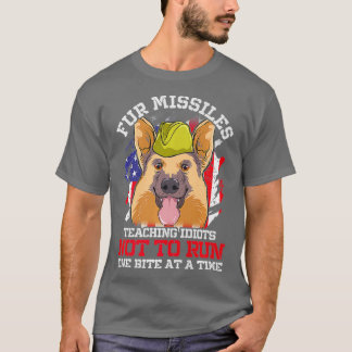 Fur Missiles German Shepherd Police Military T-Shirt