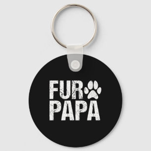Fur Papa Shirt Pet Lover Dog Dad Fathers Day  Keychain