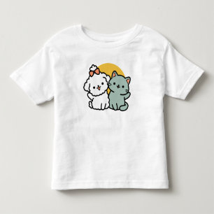 Fur-Real Friends Forever Cute Cat & Dog Duo Toddler T-shirt