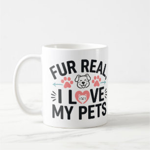 fur real i love my pets  coffee mug