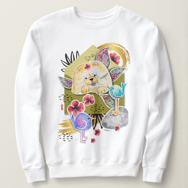FUR-ST  CLASS MAIL Chow dog choose style shirt (Design Front)