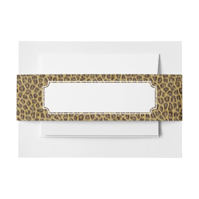 Fur texture invitation belly band (Front Example)