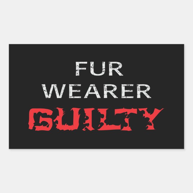 Fur wearer guilty sticker (Front)