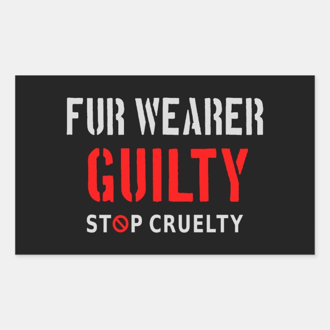 Fur wearer guilty sticker (Front)