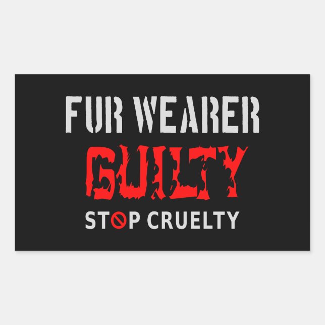 Fur wearer guilty sticker (Front)