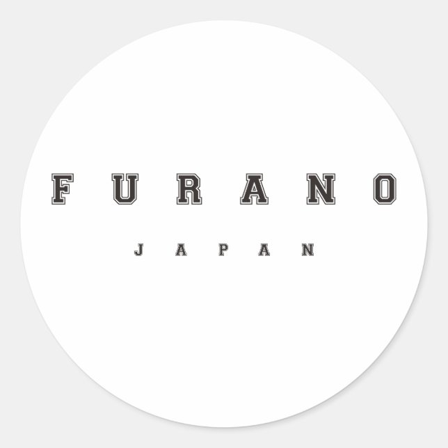 Furano Japan Classic Round Sticker (Front)