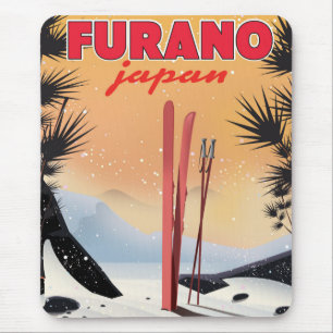 Furano Japanese travel poster. Mouse Pad