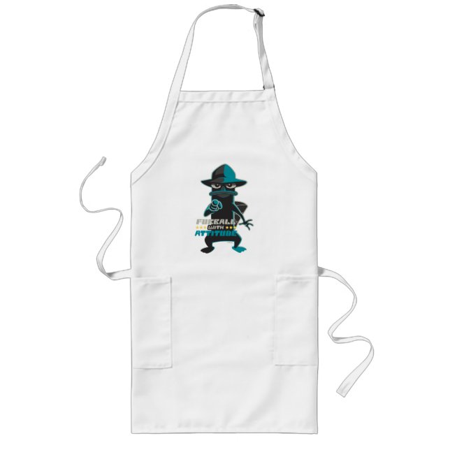Furball With Attitude Long Apron (Front)