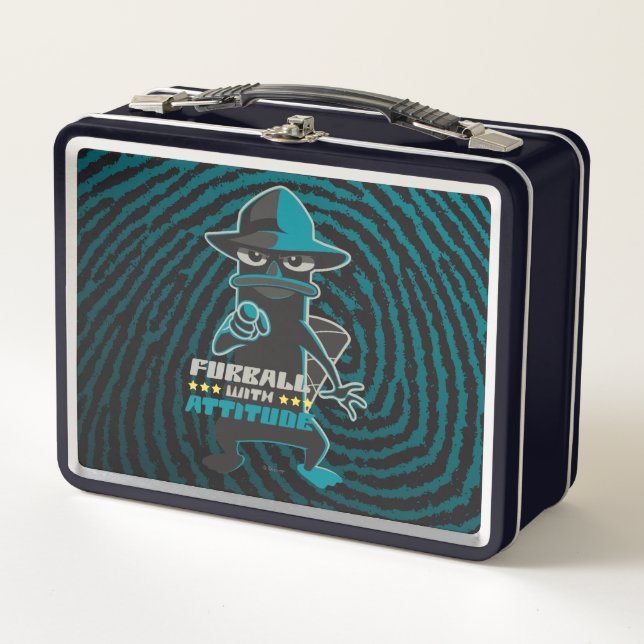 Furball With Attitude Metal Lunch Box (Front)