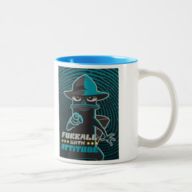 Furball With Attitude Two-Tone Coffee Mug (Right)