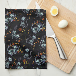 Furever Friends Spooky Ghost Cats Kitchen Towel