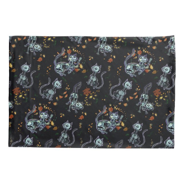 Furever Friends Spooky Ghost Cats Pillowcase (Back)