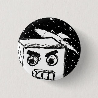 Furies Fast KARL the Robot, with rocket in space   1 Inch Round Button