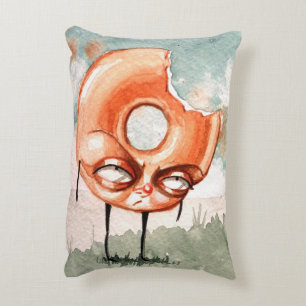 Furious Doughnut Accent Pillow