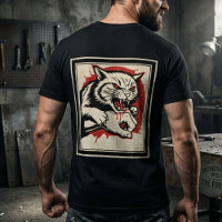 Furious Feline Attack Cat Edgy Bloody Claw Black