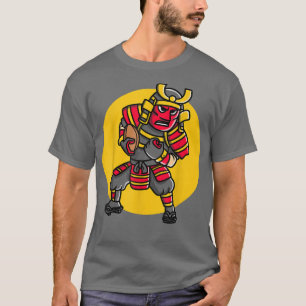 Furious Samurai Football Player Men Women T-Shirt