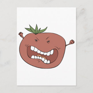 Furious tomato postcard