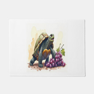 Furious Turtle Stomping Grapes. Doormat
