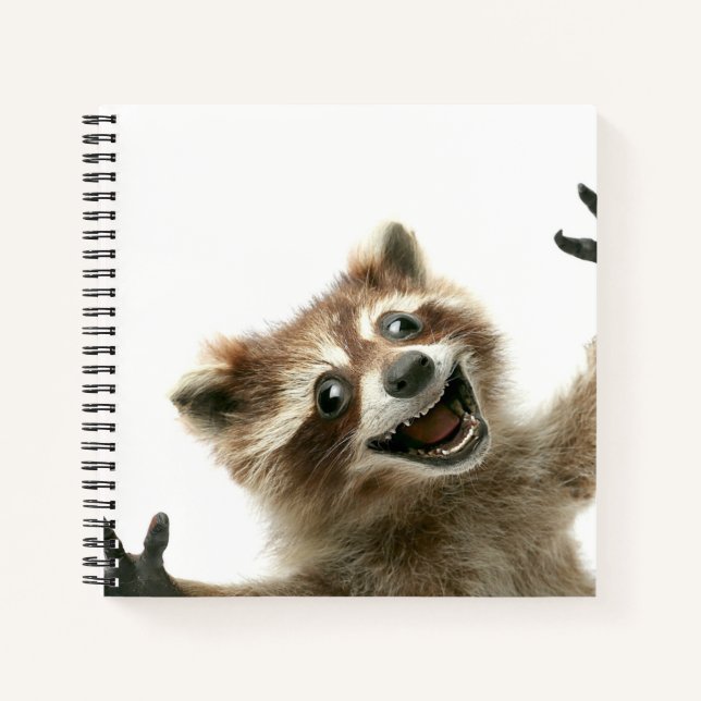 Furiously happy raccoon notebook (Front)