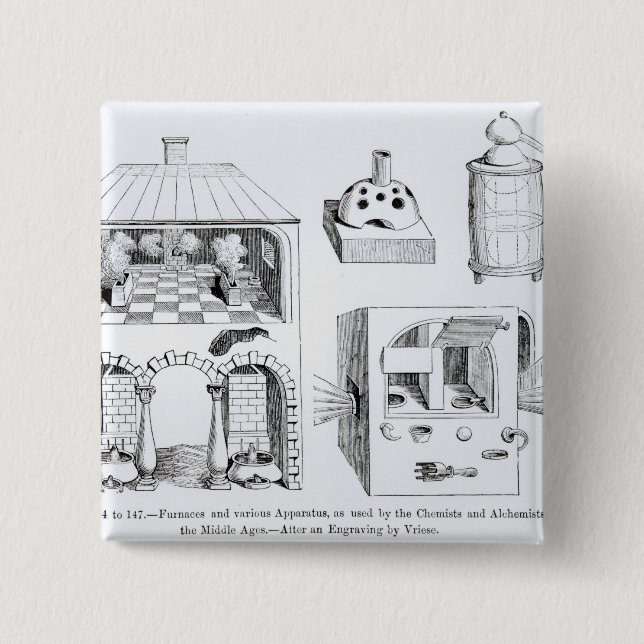 Furnaces and various Apparatus 2 Inch Square Button (Front)