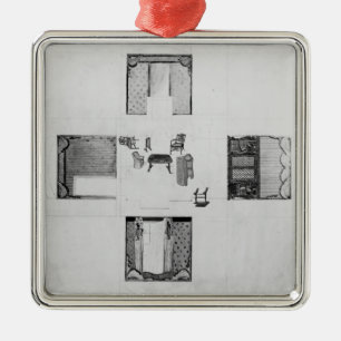 Furnishings for a small drawing room metal ornament