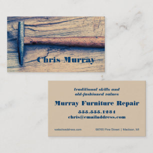 Furniture and Upholstery Refurbishing and Repair Business Card