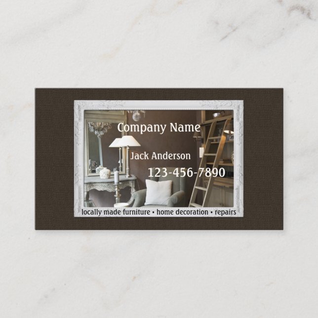 Furniture Home Decoration Retail Business Card (Front)
