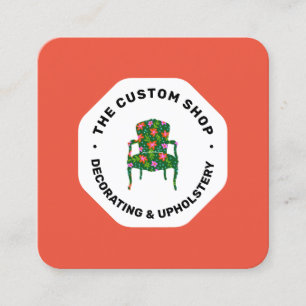 Furniture Upholstery and Home decorating Square Bu Square Business Card