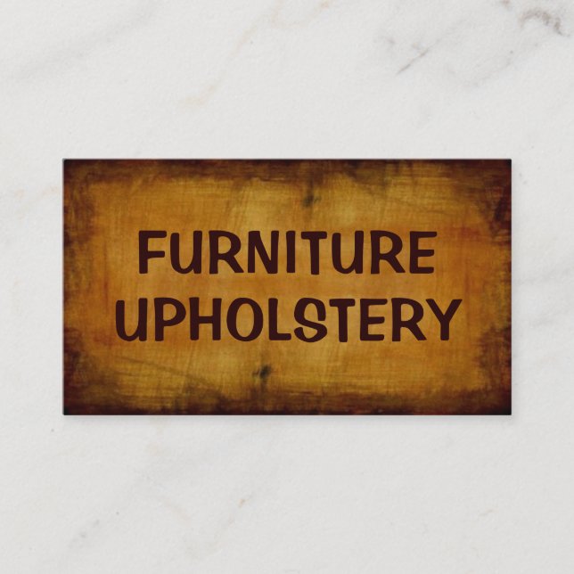 Furniture Upholstery Antique Business Card (Front)