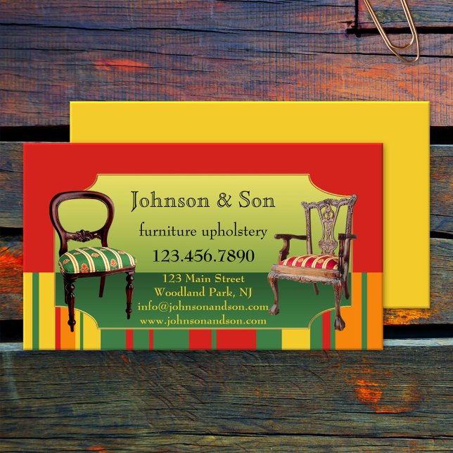 Furniture Upholstery Business Card (Creator Uploaded)