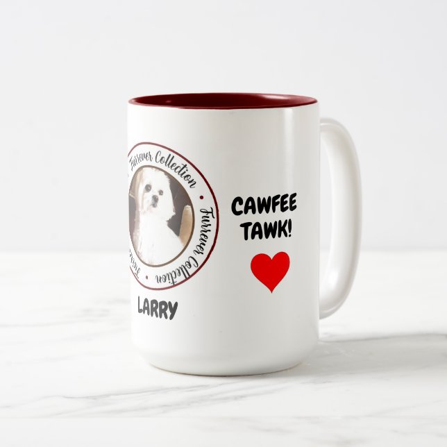 Furrever Cawfee Tawk personalized coffee mug (Front Right)