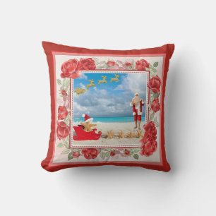 Furry and Bright Christmas Throw Pillow
