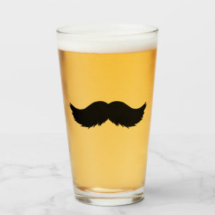 Furry Black Moustache Glass