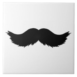Furry Black Moustache Tile