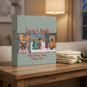 Furry & Bright Dog Christmas Photo Holiday Card Binder