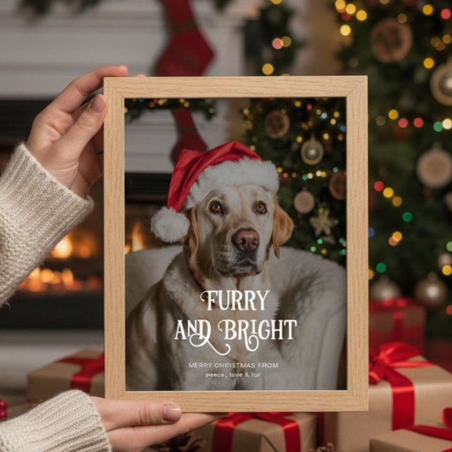 Furry & Bright Rustic Family Holiday Card (Creator Uploaded)