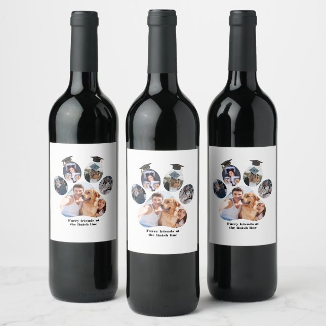 "Furry Champions: Victory at the Finish Line" Wine Label (Bottles)