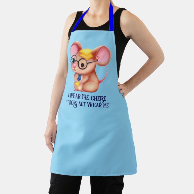 Furry Cheese Man Business Mouse Tie Glasses Nerdy Apron (Insitu)
