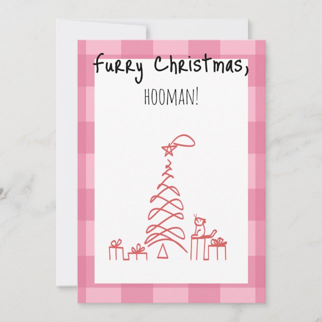 Furry Christmas card for pet lovers (Front)