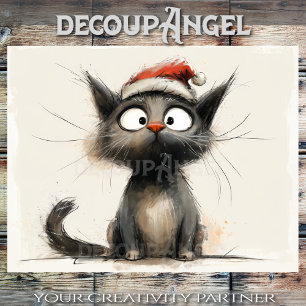 Furry Christmas - Decoupage - Tissue Paper