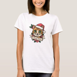 Furry Claus: Vintage Christmas Cat Shirt