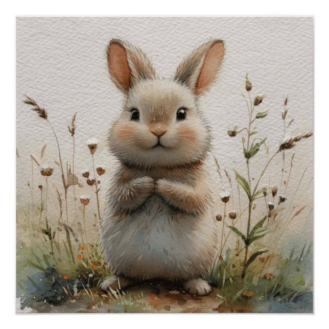 Furry Face: A Bit of Whimsy Bunny Poster (Front)