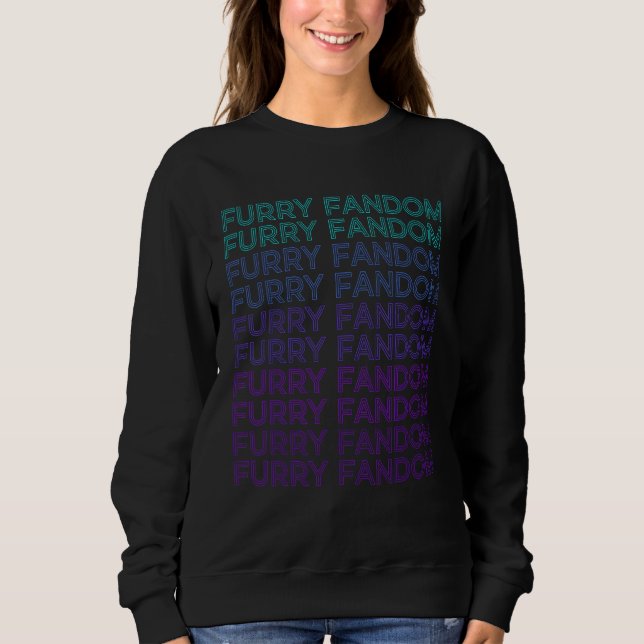 Furry Fandom Fursona Retro Fursuit Sweatshirt (Front)