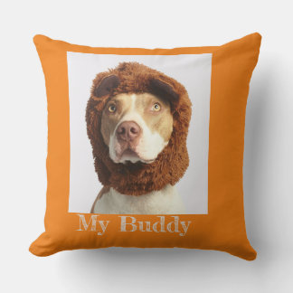 Furry Fashion" Throw Pillow
